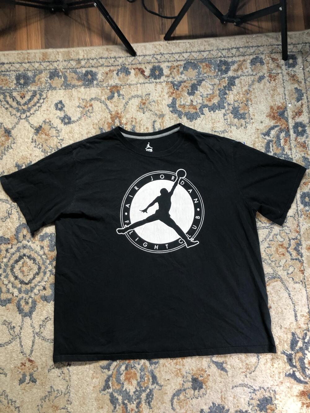 Jordan Shirt Mens 3XL Black Air Jordan Flight Club Graphic Logo Tee Tagless
